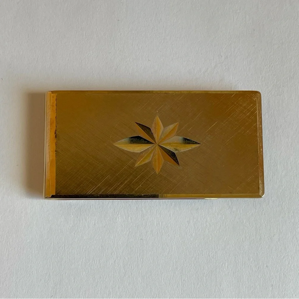 Vintage L’Aiglon Goldtone Metal Starburst Money Clip